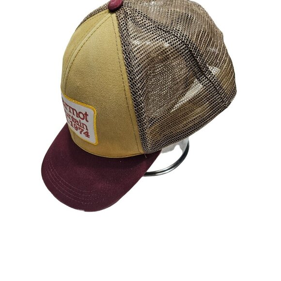 Marmot Mountain Trucker Hat Mesh Adjustable Snapback Cap Faded Hat Outdoor - Picture 3 of 8